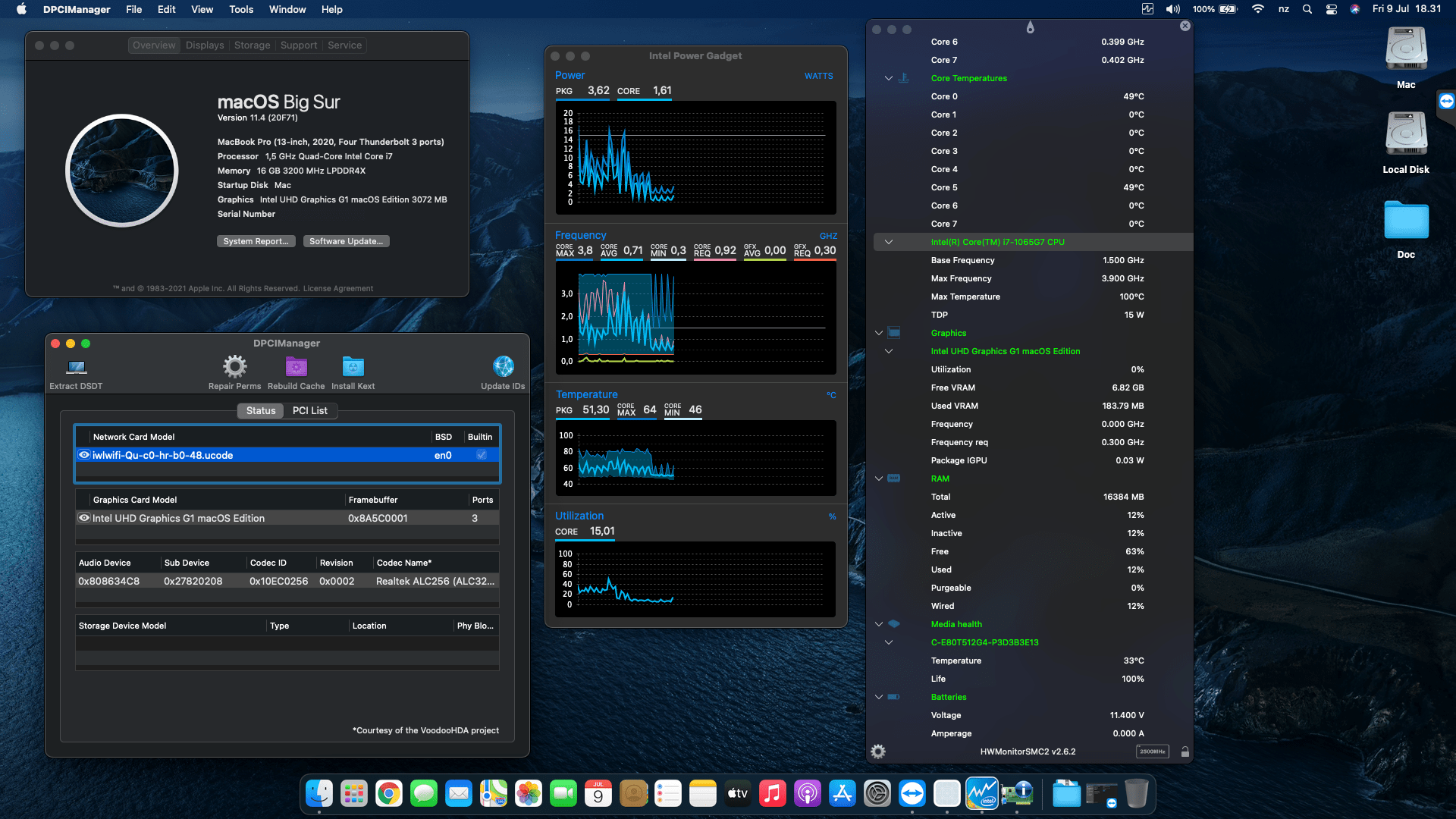 Success Hackintosh macOS Big Sur 11.4 Build 20F71 at Infinix INBook X1 Pro XL12